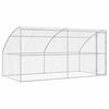 vidaXL Hundask&aacute;li me&eth; geymslu 2 pcs Silfur 4 x 2 x 2 m Sinkh&uacute;&eth;a&eth; st&aacute;l