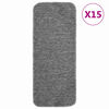 vidaXL Stamar &THORN;repamottur 15 stk. 60x25 cm Gr&aacute;ar Ferhyrndar