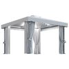 vidaXL Gazebo me&eth; gluggatj&ouml;ldum og LED strengjalj&oacute;sum 3x3 m kremhv&iacute;tt