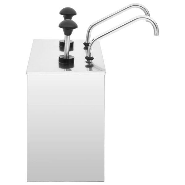 vidaXL Tveggja H&oacute;lfa S&oacute;suskammtari Ry&eth;fr&iacute;tt St&aacute;l 2x3,5 l