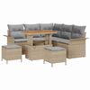 vidaXL Gar&eth;s&oacute;fa sett me&eth; p&uacute;&eth;i 8 pcs Drapplita&eth;ur p&oacute;l&yacute;rattan