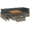 vidaXL Gar&eth;s&oacute;fa sett me&eth; p&uacute;&eth;i me&eth; geymslu 9 pcs Gr&aacute;r
