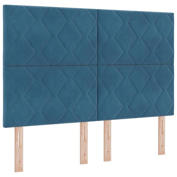 vidaXL H&ouml;f&eth;agafl me&eth; h&ouml;fu&eth;gafl dark blue 160 cm Flauel