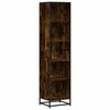 vidaXL B&oacute;kask&aacute;pur Reykt Eik 40x35x170,5 cm Hanna&eth;ur vi&eth;ur