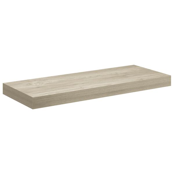 vidaXL Vegghilla me&eth; Sk&uacute;ffu Eikarlitu&eth; 60x23,5x3,8 cm MDF