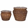 vidaXL Pl&ouml;ntuk&ouml;rfu me&eth; geymslu 2 pcs Br&uacute;nn Lacak rattan