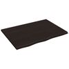 vidaXL Vegghilla D&ouml;kkbr&uacute;n 80x60x2 cm Me&eth;h&ouml;ndlu&eth; Gegnheil Eik
