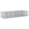 vidaXL Gabion h&aelig;kka&eth; r&uacute;m 2 pcs Silfurlitur