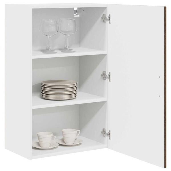 vidaXL Eldh&uacute;s sk&aacute;pur Kalmar Br&uacute;nn eik 50 x 31 x 80 cm Samsettur vi&eth;ur