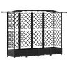 vidaXL H&aelig;kka&eth; be&eth; me&eth; trellis og &thorn;aki Svart 203,5 x 40 x 125 cm PP