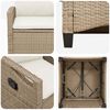 vidaXL Gar&eth;st&oacute;ll 2 pcs Beige og krem 56 x 60 x 112 cm