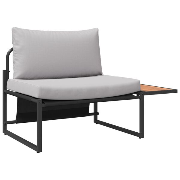 vidaXL Garðsófa sett 2 pcs Ljósgrátt Stál