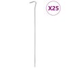 vidaXL Tjaldh&aelig;lar 25 stk. 30 cm &Oslash;7 mm Galvanh&uacute;&eth;a&eth; St&aacute;l