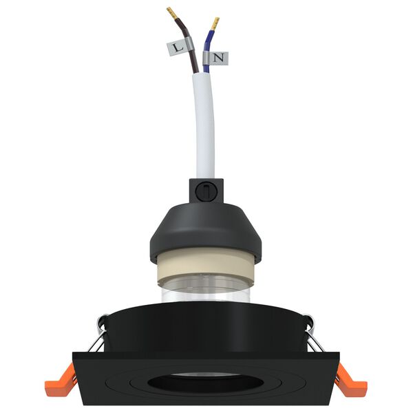 vidaXL Spotlights með sviðsljósum 6 pcs Svartur 9 x 9 x cm Ál