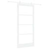 vidaXL Rennidyr ORKDAL Hv&iacute;tt 93 x 202 cm Gegnheil fura og gler