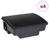 vidaXL m&uacute;sagildrur 4 stk Svartar 23x19x9,5 cm