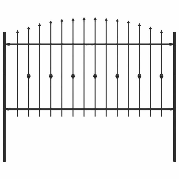 vidaXL Sp&iacute;kfence Svartur 200 x 150 cm Dufth&uacute;&eth;a&eth; st&aacute;l
