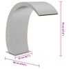 vidaXL Gosbrunnur fyrir Sundlaug með LED 22x60x70 cm Ryðfrítt Stál 304