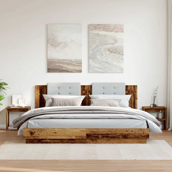 vidaXL N&aacute;ttbor&eth; 2 stk. Old Wood 40x30x40 cm Samsettur vi&eth;ur