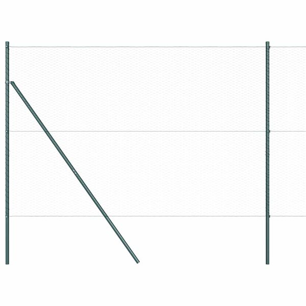 vidaXL Gir&eth;ingarp&oacute;stur Gr&aelig;nn 10 x 1,5 m (25 mm net) St&aacute;l og PVC