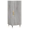 vidaXL Skenkur Gr&aacute;r Sonoma Eik 34,5x34x90 cm Samsettur Vi&eth;ur