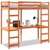 vidaXL Kojugrind &aacute;n D&yacute;nu Vaxbr&uacute;nn 75x190 cm Gegnheil Fura