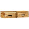 vidaXL Vegghengdir n&aacute;ttbor&eth;ssk&aacute;par 2 stk Solid Wood Acacia