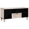 vidaXL TV einingar me&eth; sk&uacute;ffu Hv&iacute;tt 105 x 33 x 46 cm Samsettur vi&eth;ur