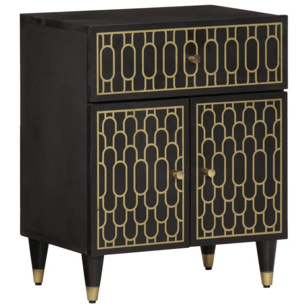 vidaXL Náttborð 50x33x60 cm Gegnheill Mangóviður