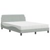 vidaXL R&uacute;m me&eth; D&yacute;nu Dover Lj&oacute;sgr&aacute;r 140x190 cm Flauel
