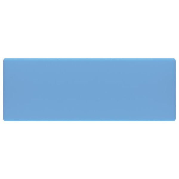 vidaXL L&uacute;xus Handlaug me&eth; Yfirfalli Ferhyrnd Mattur Lj&oacute;sbl&aacute;r 41x41 cm Keramik