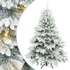 vidaXL Gervi j&oacute;latr&eacute; me&eth; 150 LED me&eth; standi Hv&iacute;tt 120 cm PE og PVC