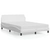 vidaXL R&uacute;mgrind Dover Hv&iacute;t 120x200 cm Hv&iacute;tt Gervile&eth;ur