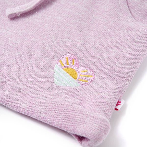 Barnastuttbuxur með Bandi Lillablá Blanda 140