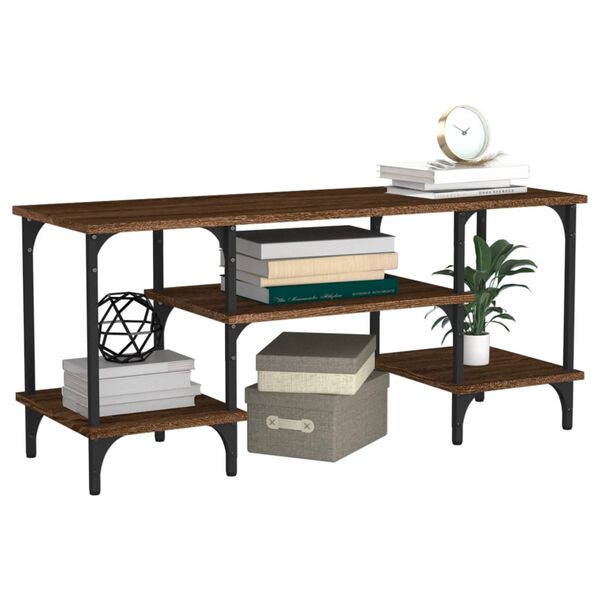 vidaXL Sjónvarpsskápur Brúnn Eikarlitur 102x35x45,5 cm Samsettur Viður