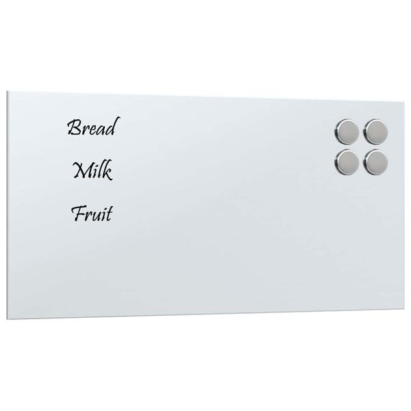 vidaXL Veggfest Segultafla Hv&iacute;tt 40x20 cm Hert Gler