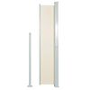 vidaXL Útdraganlegur Skjólveggur 140 x 300 cm Rjómahvítur