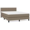 vidaXL H&oacute;lfa&eth; Springr&uacute;m me&eth; D&yacute;nu Br&uacute;ngr&aacute;tt 140x190 cm Tauefni