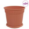 vidaXL Pl&ouml;ntupottar 24 pcs Ekkert Rautt &Oslash; 19 x 16 cm Plast
