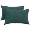 vidaXL S&oacute;fap&uacute;&eth;ar 2 pcs D&ouml;kkgr&aelig;nn 60 x 40 cm Korduroy efni