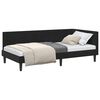 vidaXL Hornr&uacute;m ramma me&eth; h&ouml;fu&eth;gafl Svartur 90 cm x 200 cm Flauel