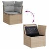 vidaXL Gar&eth;s&oacute;fa sett me&eth; p&uacute;&eth;i 8 pcs Drapplita&eth;ur Poly rattan