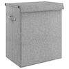 vidaXL samanbrj&oacute;tanlegur &thorn;vottahamur gr&aacute;r 51x34,5x59 cm gervi h&ouml;r efni