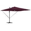 vidaXL Roma Parasol Rauður 286 x 284 x 270 cm Aluminum og pólyester