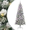 vidaXL Gervi hengdu j&oacute;latr&eacute; me&eth; 300 LED Gr&aelig;nn og hv&iacute;tur 210 cm