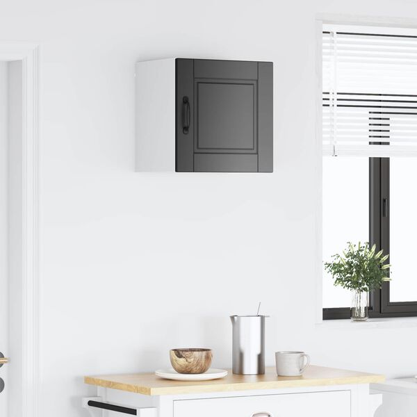 vidaXL Eldh&uacute;s sk&aacute;pur me&eth; hillu Svartur 40 x 31 x 40 cm Samsettur vi&eth;ur