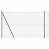vidaXL Gir&eth;ingarp&oacute;stur Gr&aacute;r 10 x 1,5 m (40 x 40 mm net) St&aacute;l og PVC