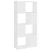 vidaXL B&oacute;kask&aacute;pur/Skilr&uacute;m Hv&iacute;tt 60x24x124,5 cm Samsettur Vi&eth;ur