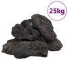 vidaXL Eldfjallabj&ouml;rg 25 kg Svartur 10-30 cm