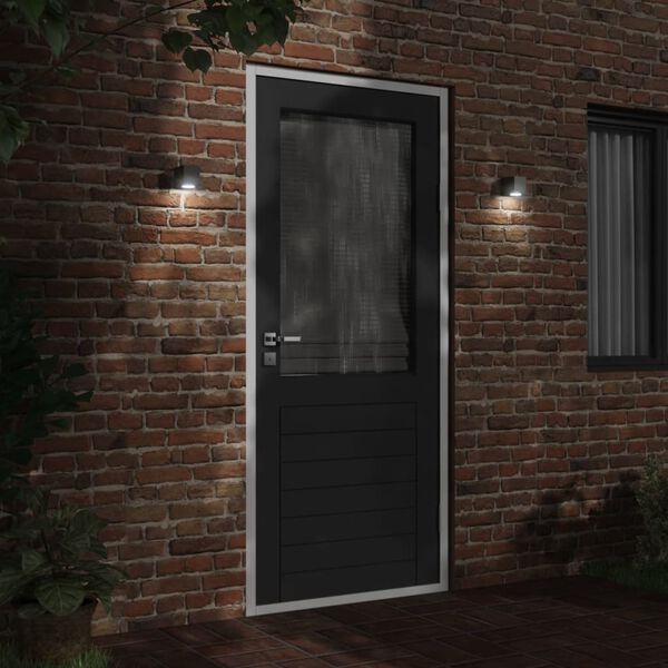 vidaXL Útiveggljós Svart Mótasteypt Ál